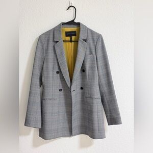 BCBGMaxAzria Charcoal Checkered Blazer